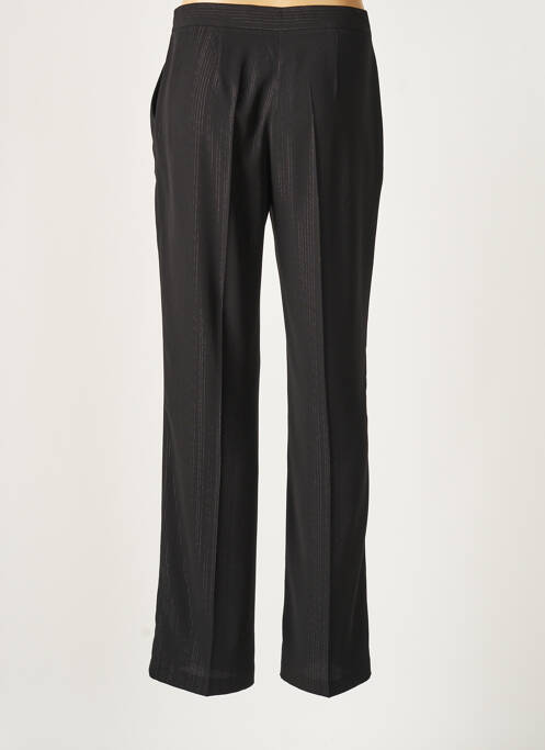 Pantalon droit tissage crêpe taille normale noir LAUREN VIDAL femme