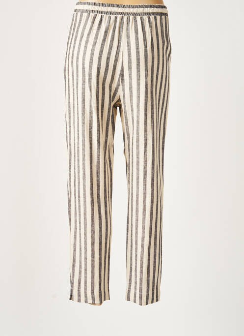 Pantalon droit beige LAUREN VIDAL pour femme