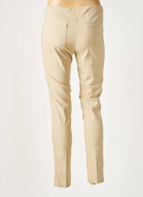 Pantalon slim beige LAUREN VIDAL pour femme