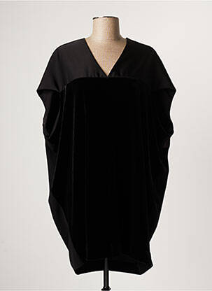 Tunique manches courtes col v noir LAUREN VIDAL femme