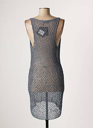 Robe mi-longue sans manche sans manche bleu LAUREN VIDAL femme