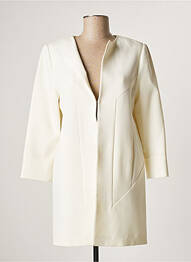Manteau long poches sans capuche beige LAUREN VIDAL femme