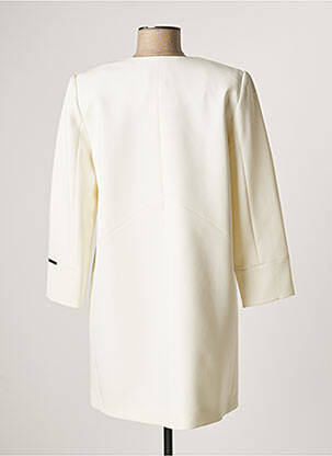 Manteau long poches sans capuche beige LAUREN VIDAL femme