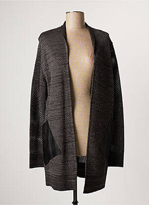 Gilet manches longues stretch gris LAUREN VIDAL femme