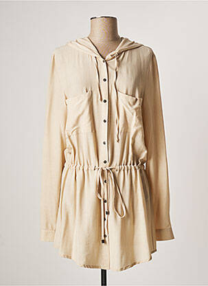 Tunique manches longues fermeture boutonnée sur le devant beige LAUREN VIDAL femme
