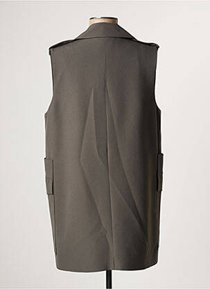 Veste casual col tailleur vert LAUREN VIDAL femme