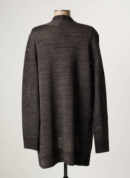 Gilet manches longues gris LAUREN VIDAL pour femme