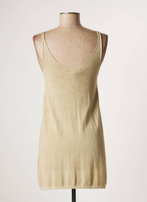 Pull tunique beige LAUREN VIDAL pour femme