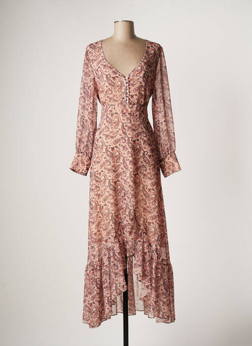 Robe longue rose LAUREN VIDAL pour femme