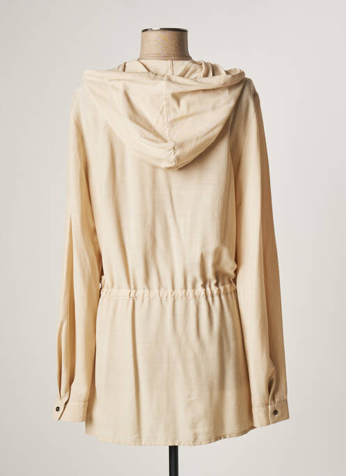 Tunique manches longues beige LAUREN VIDAL pour femme