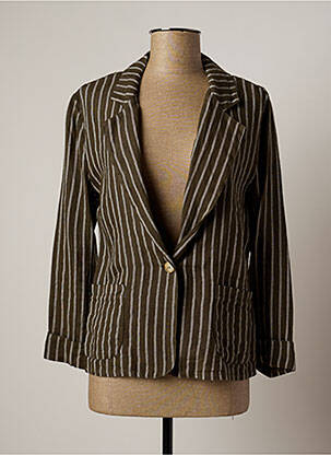Veste casual poches vert LAUREN VIDAL femme