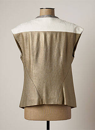 Veste casual coupe cintrée jaune LAUREN VIDAL femme