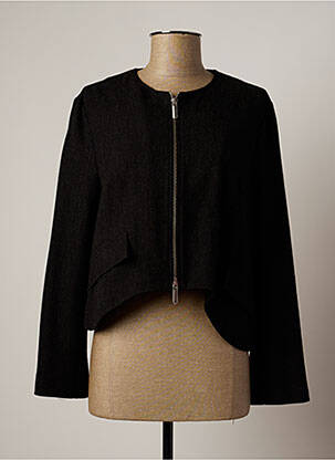 Veste casual col rond gris LAUREN VIDAL femme