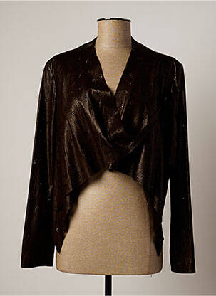 Veste casual coupe droite marron LAUREN VIDAL femme