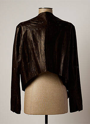Veste casual coupe droite marron LAUREN VIDAL femme