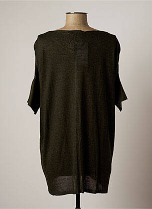 Gilet manches courtes coupe droite vert LAUREN VIDAL femme