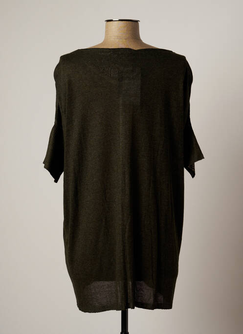 Gilet manches courtes vert LAUREN VIDAL pour femme