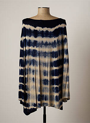 Pull col v manches longues bleu LAUREN VIDAL femme