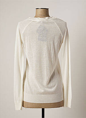 Pull col v manches longues blanc LAUREN VIDAL femme