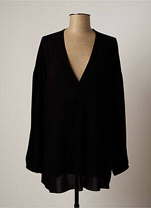 Blouse manches longues manches longues noir LAUREN VIDAL femme