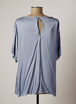 Blouse col rond manches courtes bleu LAUREN VIDAL femme