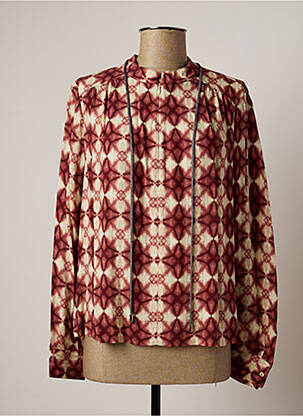 Blouse imprimé fantaisie manches longues rose LAUREN VIDAL femme