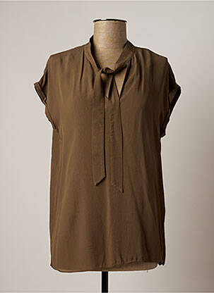 Blouse manches courtes manches courtes vert LAUREN VIDAL femme