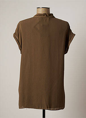Blouse manches courtes manches courtes vert LAUREN VIDAL femme
