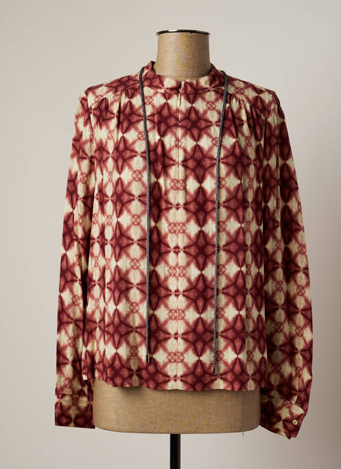 Blouse imprimé fantaisie manches longues rose LAUREN VIDAL femme