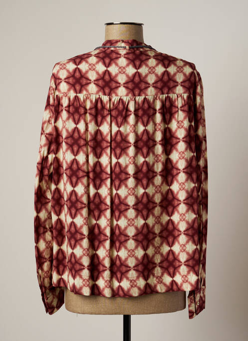 Blouse imprimé fantaisie manches longues rose LAUREN VIDAL femme