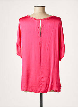 Blouse col rond manches courtes rose LAUREN VIDAL femme