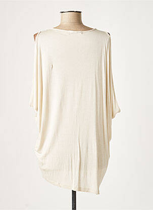 Tunique sans manche coupe fluide beige LAUREN VIDAL femme