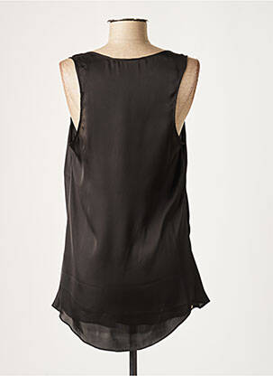 Blouse légère et transparente fines bretelles noir LAUREN VIDAL femme