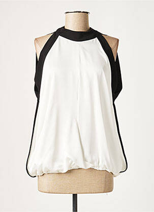 Top sans manche sans manche blanc LAUREN VIDAL femme