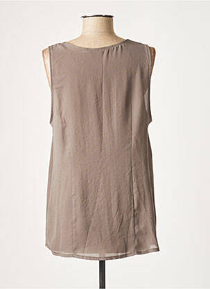 Blouse légère et transparente sans manche gris LAUREN VIDAL femme