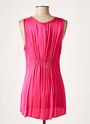 Tunique sans manche coupe fluide rose LAUREN VIDAL femme