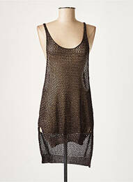 Top col rond marron LAUREN VIDAL femme