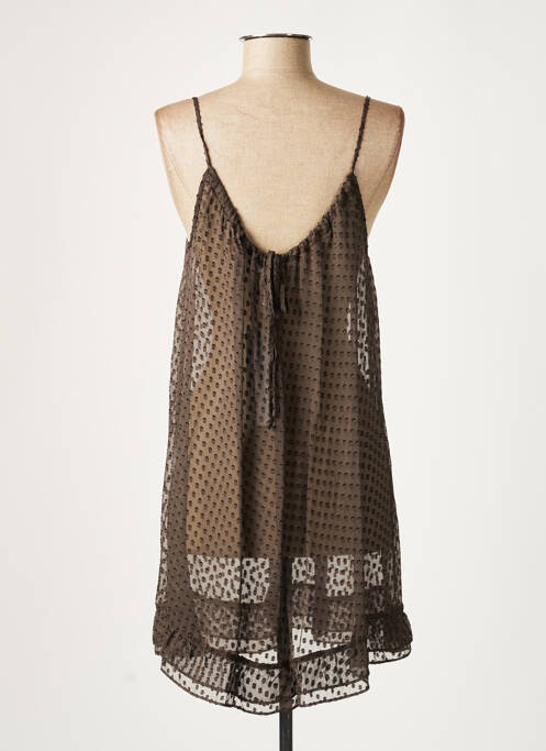 Tunique manches longues marron LAUREN VIDAL pour femme