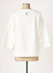 Sweat-shirt blanc NINE TEES pour femme seconde vue