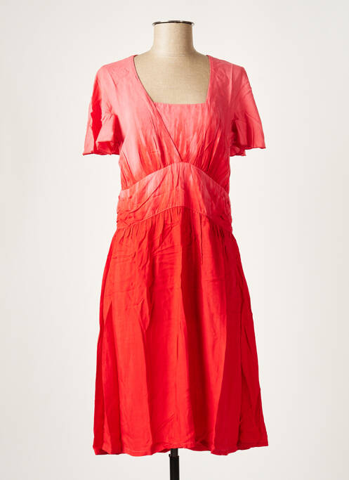 Robe mi-longue rouge PRINCESSE NOMADE pour femme