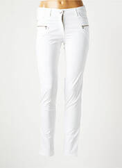 Jeans coupe slim blanc RIVIERES DE LUNE pour femme seconde vue