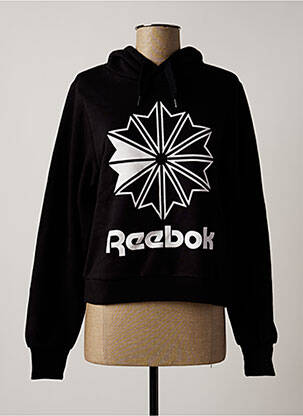 Sweat-shirt à capuche noir REEBOK femme