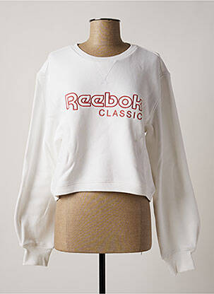 Sweat-shirt sans capuche blanc REEBOK femme