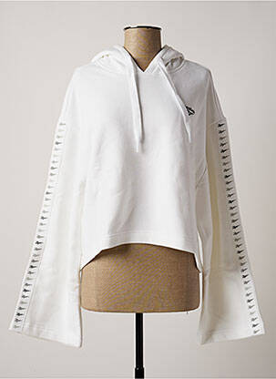 Sweat-shirt à capuche blanc REEBOK pour femme