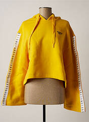 Sweat-shirt à capuche jaune REEBOK pour femme seconde vue