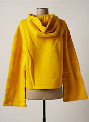 Sweat-shirt à capuche jaune REEBOK pour femme seconde vue