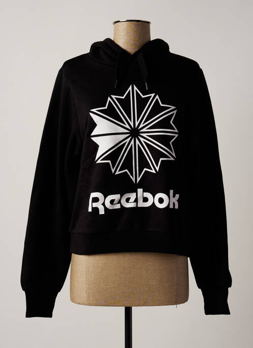 Sweat-shirt à capuche noir REEBOK femme