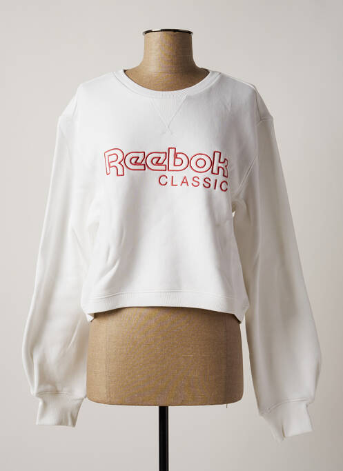 Sweat-shirt sans capuche blanc REEBOK femme