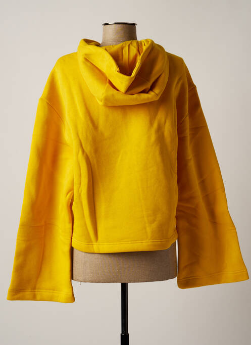 Sweat-shirt à capuche jaune REEBOK femme