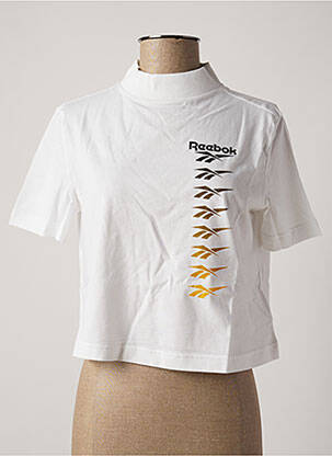 T-shirt sérigraphie manches courtes blanc REEBOK femme